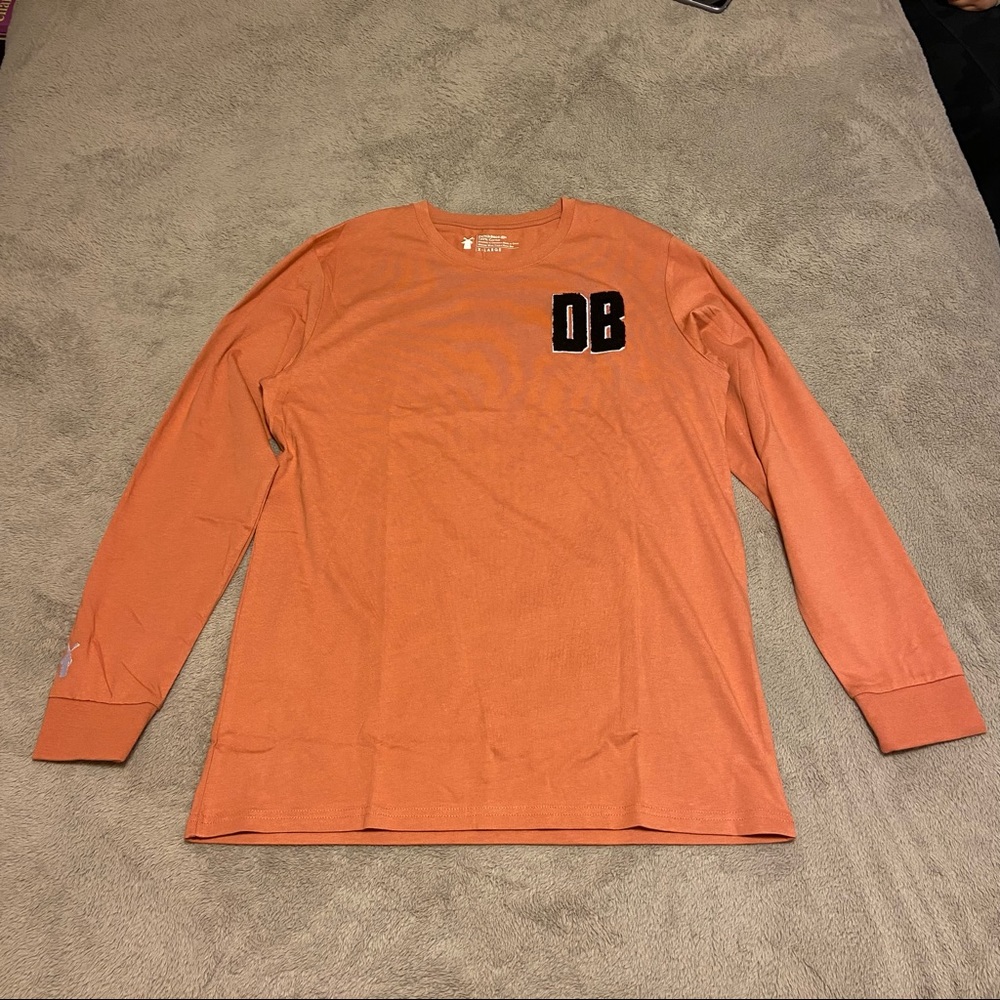 BRAND NEW: Dutch Bros Orange Long Sleeve with DB varsity patch & cute back